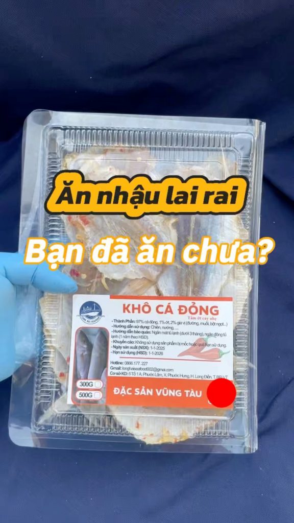 Khô cá đỏng tẩm ớt cay nhẹ
