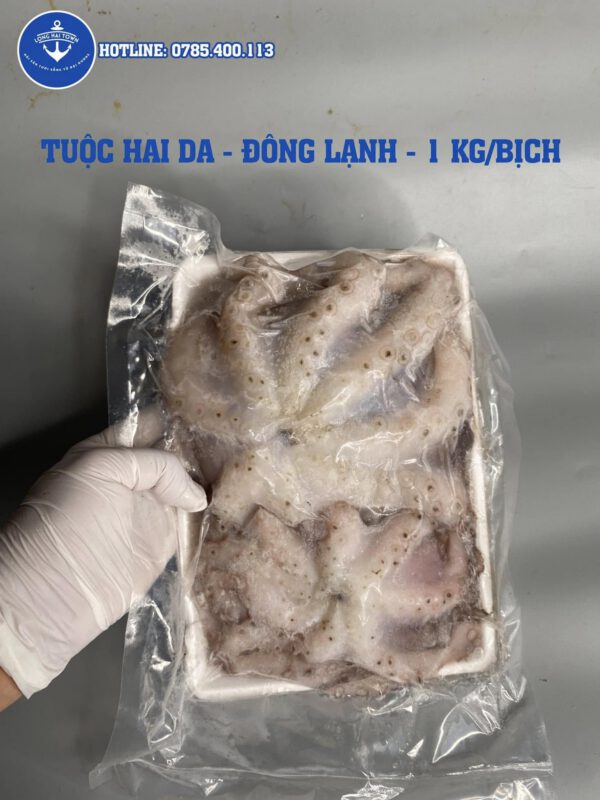 Bạch tuộc hai da Long Hải đông lạnh, túi 1kg