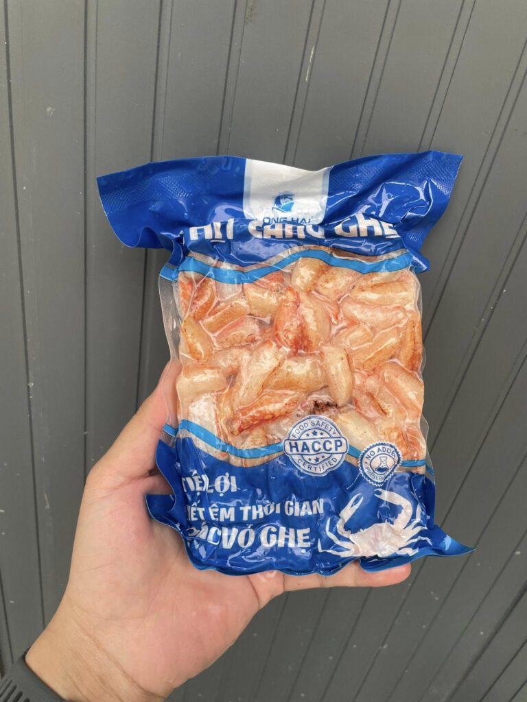 Túi thịt càng ghẹ Long Hải đông lạnh