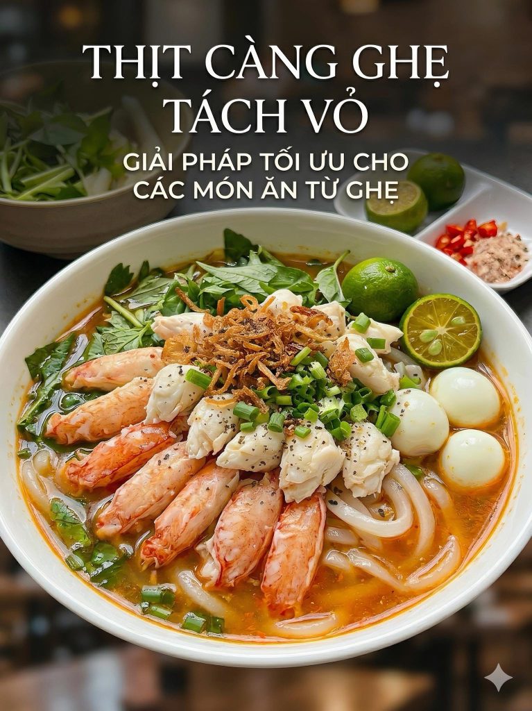 Thịt càng ghẹ tách vỏ: giải pháp cho tô bánh canh ghẹ đẳng cấp